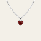 Double Sided Heart Pendant Necklace