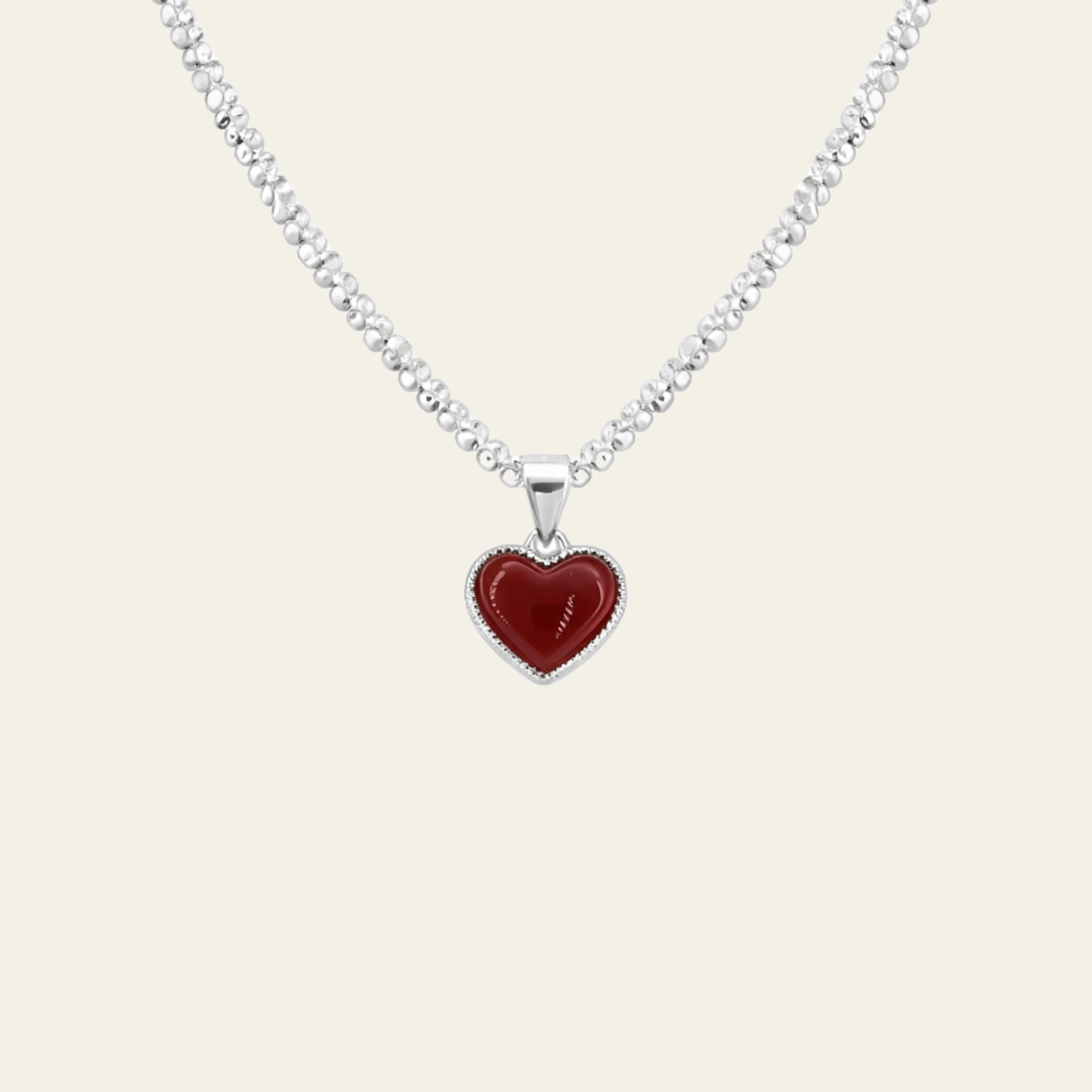 Double Sided Heart Pendant Necklace