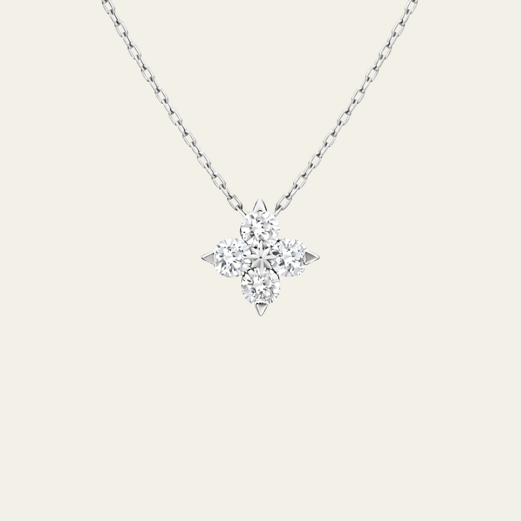 Sterling Silver Flower Petal Necklace