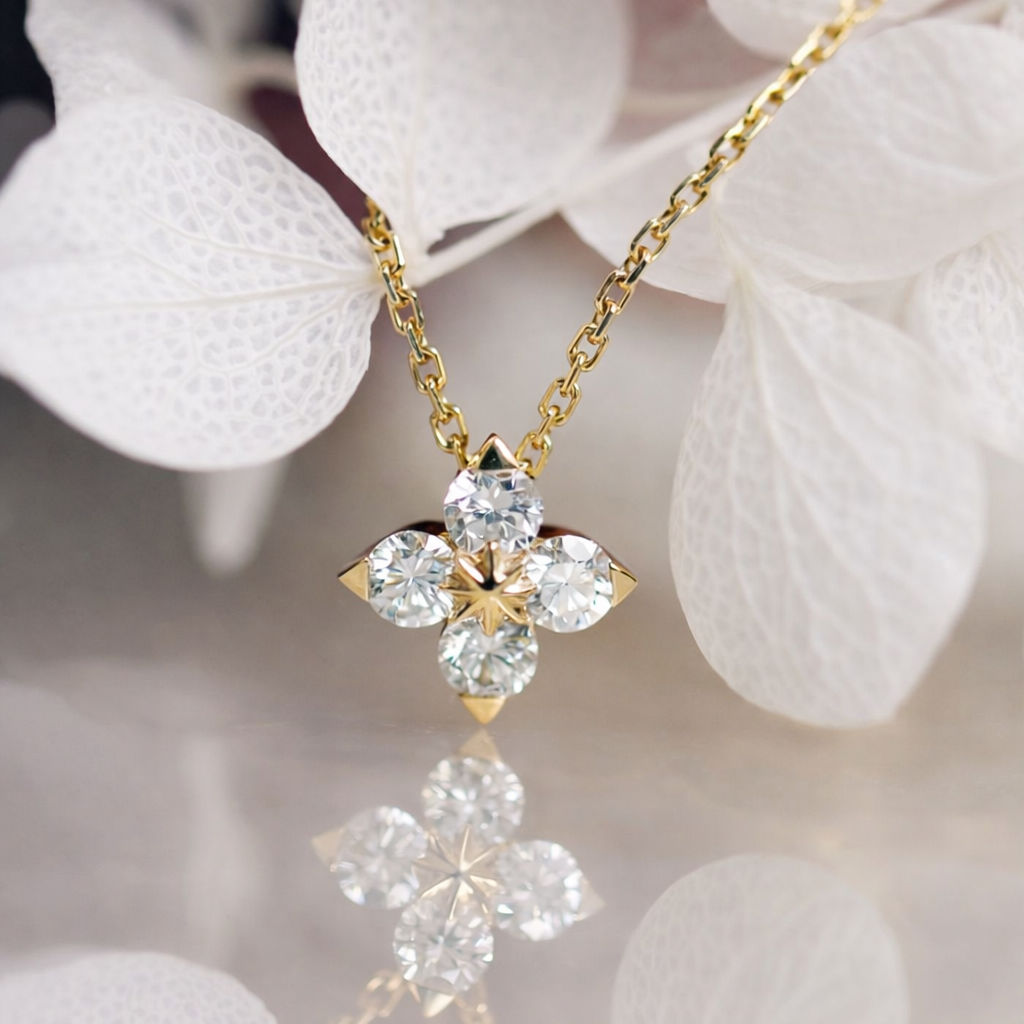 Sterling Silver Flower Petal Necklace