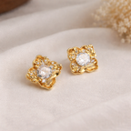 Geometric Square Stud Earrings