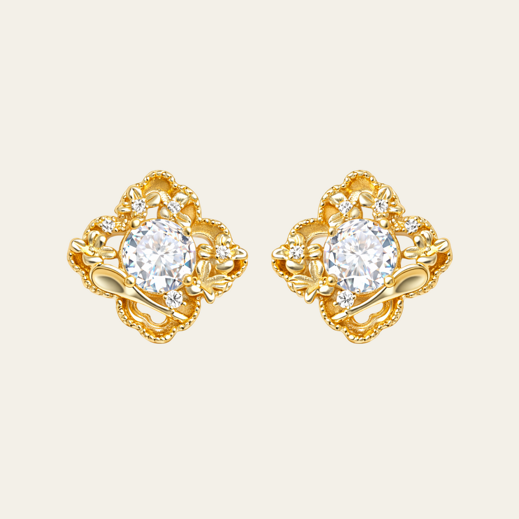 Geometric Square Stud Earrings