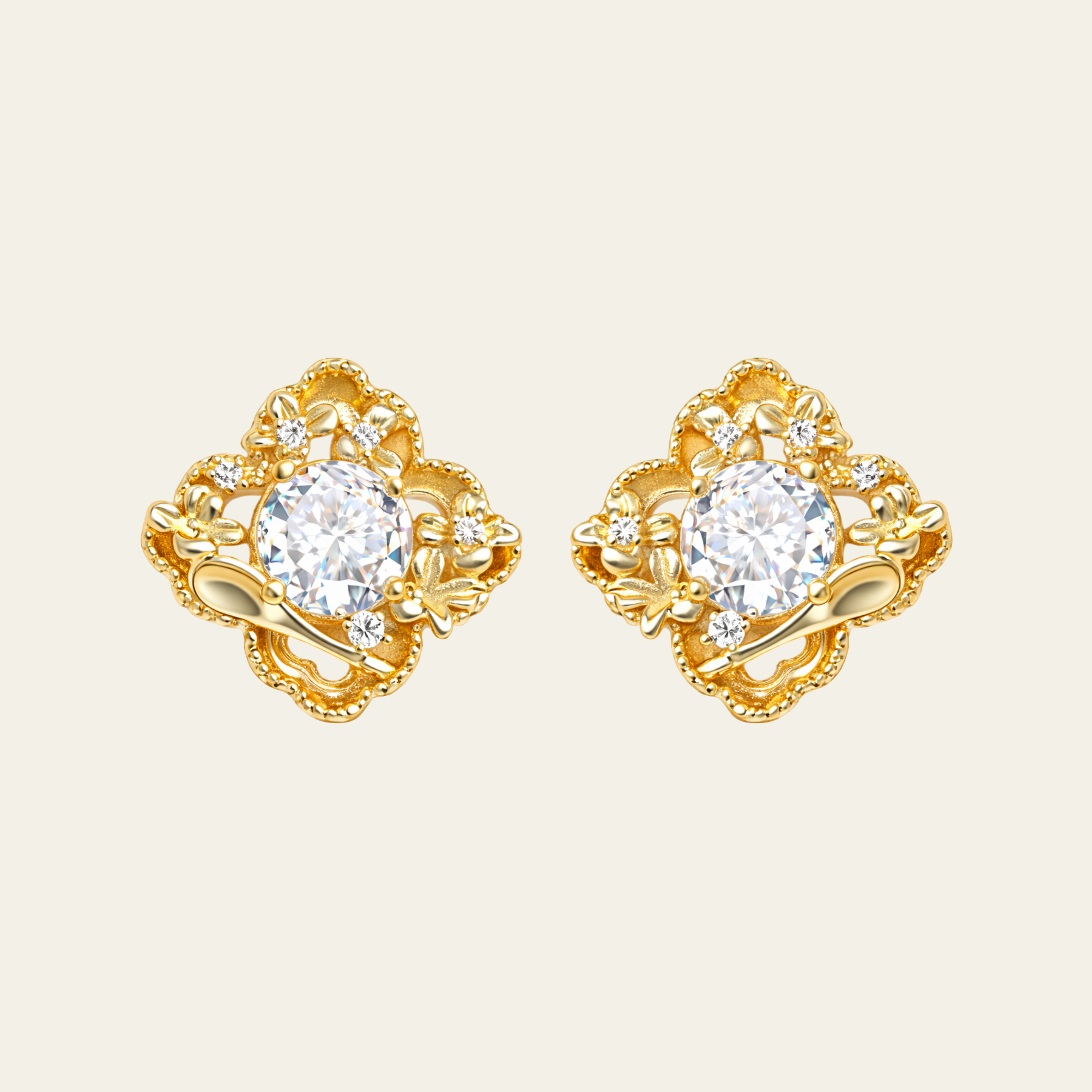 Geometric Square Stud Earrings