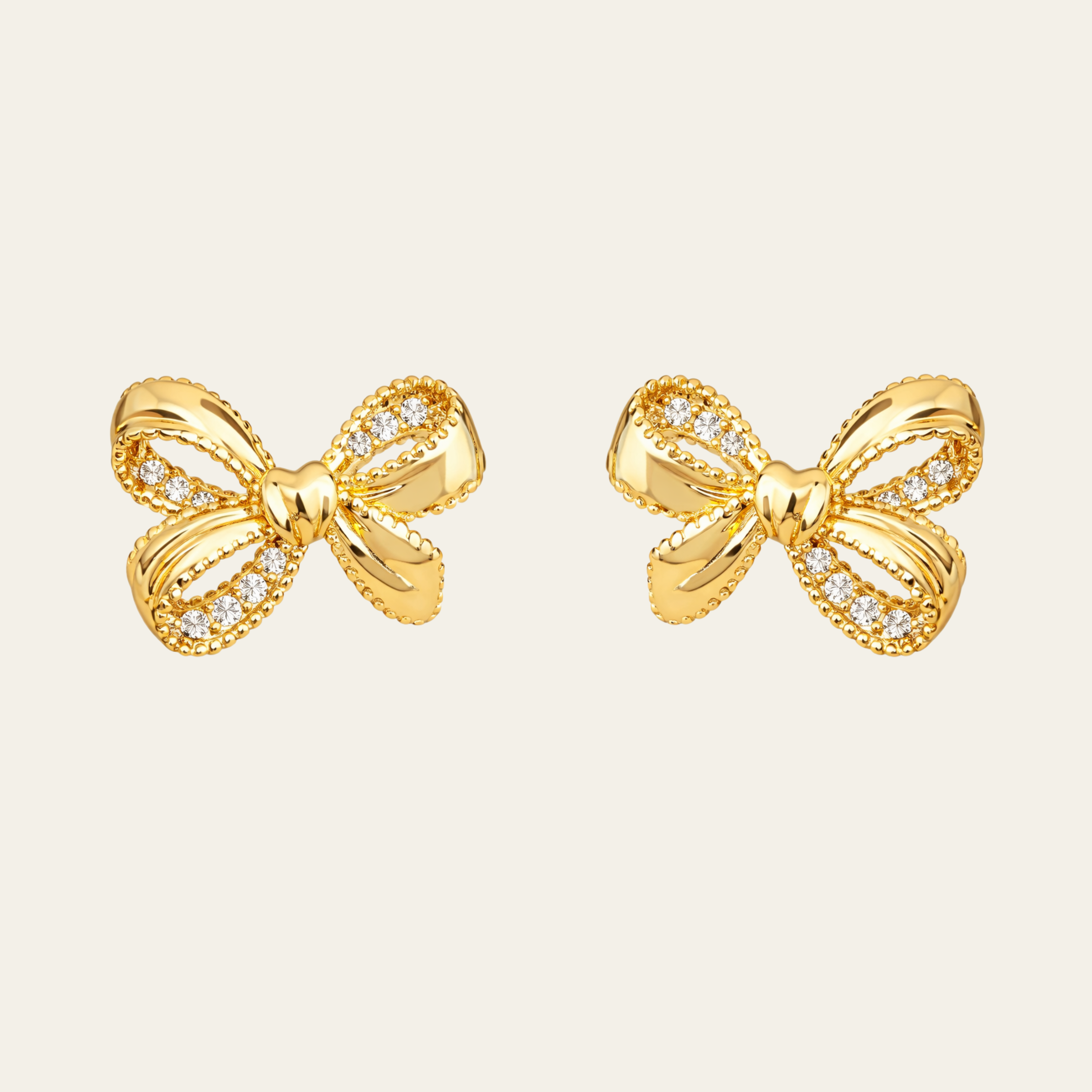 Rope Ribbon Bow Stud Earrings